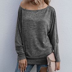 Embrace the cozy elegance of the season with our Autumn Winter Off-Neck Long Sleeve Bottoming T-Shirt Casual Sweater Top for Women. This stylish top is designed for ultimate comfort while keeping you fashion-forward during the cooler months. The off-neck design adds a unique touch, allowing for a relaxed, stylish look that can be dressed up or down. Made from soft, high-quality fabric, this sweater top provides warmth without sacrificing breathability, making it ideal for layering or wearing on its own. The long sleeves offer added coverage and comfort, perfect for chilly days and nights. Pair it effortlessly with jeans, skirts, or layered under your favorite jackets for a chic, put-together look. Whether you’re heading to the office, enjoying a weekend brunch, or simply lounging at home, Cozy Fit Gray Top For Fall, Gray Cozy Fit Top For Fall, Cozy Solid Tops For Fall, Cozy Long Sleeve Gray Top, Cozy Gray Long Sleeve Top, Cozy Fit Tops For Fall, Gray Cozy Fit Long Sleeve Top, Cozy Fit Top For Fall Layering, Comfortable Fit Tops For Layering In Fall