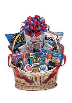 a basket filled with lots of different items