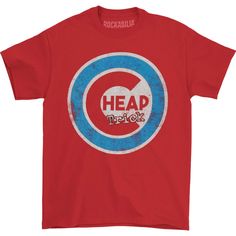 Vintage Distressed Head Chicago Cubs Mock Logo Cheap Trick, Red Tee, Michigan Wolverines, Chicago Cubs, Screen Print, Mens Tank Tops, Pocket Pouch, Kids Hoodie, Hoodies Womens