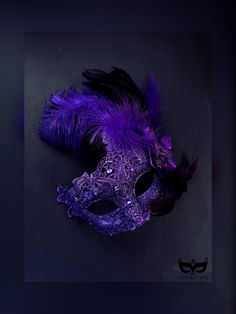 Beautiful and colorful womens masquerade mask with elegant feathers. Thank you for supporting small businesses and hope our products bring you and loved ones some joy and humor in these trying times.    I N C L U D E D Mask come with matching double sided satin ribbons attached. S I Z E  Adult size Masks. Detailed dimensions available upon request. C U S T O M I Z A T I O N If you would like to color & embellish the mask to match your costume/dress, choose custom color and get in touch, we love Colorful Masquerade Mask, Carnival Feather Eye Mask, Feathered Eye Mask For Masquerade Costume, Feathered Masks And Prosthetics For Carnival Party, Feathered Eye Mask For Costume, Feathered Masquerade Mask For Mardi Gras, Feathered Masquerade Mask For Carnival Party, Purple Masquerade Mask For Mardi Gras, Purple Masquerade Mask For Mardi Gras Carnival