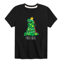 Add cool style to his wardrobe with this Boys 8-20 Tree Rex Christmas Tee. Add cool style to his wardrobe with this Boys 8-20 Tree Rex Christmas Tee. Crewneck Short sleevesFABRIC & CARE Solid colors: cotton - Heather colors: cotton/polyester Machine wash Imported Size: Medium. Color: Black. Gender: male. Age Group: kids. Pattern: Graphic. Material: Polyester|Cotton Blend|Cotton. Tree Rex, Christmas Pjs, Kids Pattern, Boys Christmas, Camisa Polo, Christmas Tees, Pattern Graphic, Christmas Baby, Christmas Outfit