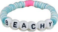 Feely Beachy? This precious bracelet gives off ALL the summer vibes. Baby blue, white, and just a dash of neon pink, this bracelet provides a soft accent to any outfit. Preppy, cute, and super summery! Trendy Multicolor Strand Friendship Bracelets, Beachy Multicolor Friendship Bracelets For Summer, Casual Friendship Bracelets For Beach Party, Trendy Strand Beaded Bracelets For Vacation, Casual Friendship Bracelets For Summer Beach Party, Casual Strand Bracelet For Summer, Trendy Adjustable Friendship Bracelets For Beach, Casual Summer Friendship Bracelets For Beach Party, Playful Adjustable Blue Friendship Bracelets