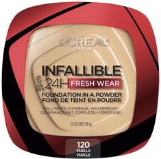 L'Oreal Paris Infallible Fresh Wear Foundation Powder 120 VANILLA Tik Tok NEW. Shipped with Economy Shipping or Priority Shipping. Maybelline Fit Me Powder, Infallible Foundation, Spf Foundation, Infallible Pro Matte, Pressed Powder Foundation, Loreal Infallible, Loreal Paris Infallible, Foundation Makeup, Foundation Powder