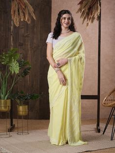 Find more items of ADA:- https://www.etsy.com/in-en/shop/AdachikanStudio SKU: A130249 Fabric: Faux Georgette Length of the Saree: 5.50 meter Blouse Length : 1 meter Color: Lemon Embroidery: Bakhiya Phanda & Keel Kangan  Thread: White Cotton Touch and Feel: Soft and Comfortable Silhouette: Feel elegant with Ada Chikankari saree. The alluring Lemon Faux Georgette  saree weaved with white cotton thread. The fabric is lightweight and soft, best for any season use.   Disclaimer:   Blouse Shown for Photo shoot Purpose. Running Blouse piece Fabric within the saree.  Product description Trivia: Chikankari is an Art of Imagination, It is a handicraft process where the wooden blocks are hand chiselled in various design patterns, and the natural stew for printing is prepared, and printed on the cloth Yellow Semi-stitched Chikankari Embroidered Fabric, Yellow Chikankari Traditional Wear In Georgette, Yellow Chikankari Embroidered Traditional Wear In Georgette, Chikankari Embroidery Georgette Kurta For Puja, Yellow Chikankari Embroidery Georgette Saree, Yellow Georgette Saree With Chikankari Embroidery, Yellow Georgette Traditional Wear With Floral Embroidery, Yellow Traditional Wear With Floral Embroidery In Georgette, Yellow Traditional Wear With Chikankari Embroidery For Puja