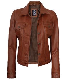 Brown Cognac Leather Trucker Jacket For Women
Introducing our Brown Cognac Trucker Leather Jacket for Women, a timeless and versatile piece crafted from 100% real lambskin leather, this jacket showcases a classic trucker silhouette with a contemporary twist. The warm brown hue adds depth and character, while the button-front closure and chest pockets provide functionality. Elevate your style and embrace a refined yet edgy look with this impeccably crafted leather jacket that effortlessly combines comfort and fashion-forward design. Womens Brown Jacket, Asymmetrical Leather Jacket, Leather Trucker Jacket, Maroon Leather Jacket, Leather Jacket For Women, Black Leather Blazer, Tan Leather Jackets, Women Trucker, Black Leather Moto Jacket