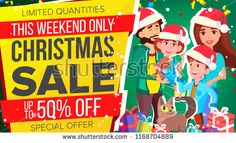 Christmas Sale Banner Vector. Big Sale Offer. Big Super Label. Illustration