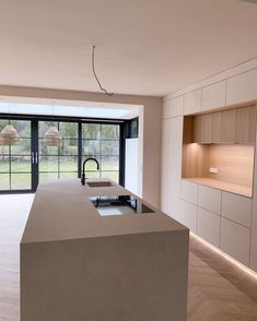 the kitchen is clean and ready for us to use in its new owner's home