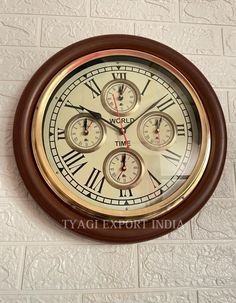 a clock on the wall that says world time