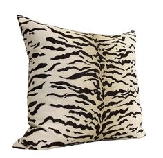 two black and white zebra print pillows