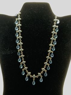 Gorgeous collectible light blue rhinestone and silver tone necklace by Lia Sophia. Crystal Necklaces, Lia Sophia, Dec 7, Enamel Flower, Pink Beads, Silver Spring, Blue Rhinestones, Flower Necklace, Crystal Necklace