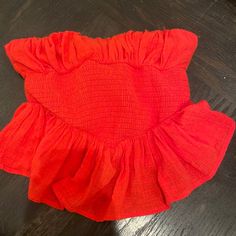 Red Tube Top Never Worn Super Cute Cute Red Ruffled Top, Cute Red Party Top, Red Tube Top, Tube Top, Lady In Red, Top Blouse, Super Cute, Blouses, Womens Tops