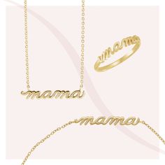 FREE shipping on all orders! FREE 5 Day Returns! Learn More. Storyteller by Vintage Magnality Designer: 302® Fine Jewelry Petite Mama Script 16" or 18" Necklace in Solid 14K Gold, Platinum or Silver Our Petite Mama Script Necklace makes the perfect push present or Mother's Day gift. Or maybe you want to recognize a special someone who's a mother in your life? Tell your story to the world with your jewelry that you're a mama, one of the many sides and parts of you. Being a mother is the most impo Classic 14k Jewelry For Mother's Day, Classic 14k Stamped Jewelry For Mother's Day, Classic 14k Gold Necklace For Mother's Day, 14k Gold Jewelry Gift For Mom, Classic Yellow Gold Jewelry For Mother's Day, Classic Yellow Gold Name Necklace For Mother's Day, Yellow Gold Jewelry With Hallmarks For Mom, Stamped 14k Rose Gold Necklace For Mother's Day, 14k Gold Necklaces For Mom