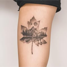 Maple Tree Tattoos For Women, Adirondack Tattoo Ideas, Canadian Inspired Tattoos, Alberta Tattoo Ideas, Canadian Tattoo For Women, Vermont Tattoo Ideas, Fall Tattoos For Women, Adirondack Tattoo, First Responder Tattoo Ideas