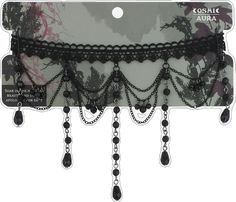 Grunge Black Choker For Festival, Gothic Black Choker For Alternative Fashion, Black Gothic Choker For Alternative Fashion, Emo Style Black Necklace For Festival, Black Emo Choker For Concerts, Gothic Black Beads Party Choker, Gothic Black Beads Choker For Parties, Alternative Black Necklaces For Festivals, Alternative Style Black Necklaces For Festivals