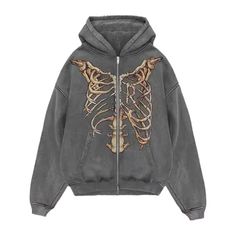 Gothic Hoodies, Hip Hop Joggers, Grunge Goth, Zip Up Hoodies, Zip Up Sweater, Print Sweatshirt, Hooded Coat, Zipper Hoodie, Dream Clothes