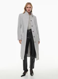 THE COCOON LONG COAT | Aritzia Wind Protection, Cocoon Coat, Cashmere Coat, Soft Wool, Funnel Neck, Winter Wardrobe, Long Coat, Wool Coat, Funnel