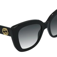 GUCCI GG0327S 001This cat eye Gucci sunglass comes in a black frame with grey gradient lenses.About Gucci:Gucci, established in Florence in 1921, has firmly established itself as a leading luxury fashion brand on a global scale. With a history spanning nearly a century, Gucci continually pushes the boundaries of luxury fashion, propelled by its contemporary vision. This unique perspective has catapulted the brand into the ranks of the most influential fashion houses in the world, celebrated for Double G Logo, Black Cat Eye, Gucci Brand, G Logo, Gucci Eyewear, Black Cat Eyes, Grey Gradient, Luxury Eyewear, Gucci Sunglasses