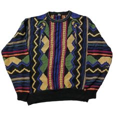 Vintage 90s Pullover Streetwear Coogi Style Sweater | Bold Retro Knitwear ✨ Step Back into the 90s with a Dash of Style! ✨ Unleash your inner fashion icon with this vintage 90s pullover streetwear Coogi style sweater. Bursting with vibrant colors and intricate patterns, this sweater is a true homage to the bold fashion statements of the 1990s. Perfect for those who appreciate the unique and stand-out aesthetic that defined an era! Features: 🧶 Authentic 90s Design: Inspired by the classic Coogi 90s Crew Neck Winter Tops, Retro Crew Neck Tops For Winter, Multicolor Long Sleeve Sweater For Streetwear, Multicolor Long Sleeve Streetwear Sweater, Retro Crew Neck Sweatshirt For Winter, Retro Jacquard Knit Winter Tops, 90s Style Long Sleeve Sweater With Graphic Print, Winter Retro Jacquard Knit Tops, Retro Crew Neck Sweater For Streetwear