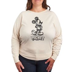 She will love showing off her style with this Disney's Mickey Mouse Plus Size Sketch Lightweight French Terry Sweatshirt.© Disney FEATURES Long sleeves ScoopneckFABRIC & CARE Cotton/Polyester Machine wash Imported Size: 2X. Color: Beigh Khaki. Gender: female. Age Group: adult. Pattern: Graphic. Plus Size Sketch, Disney Outfits Women, How To Show Love, Disney Outfits, Pattern Graphic, Disney Mickey Mouse, Disney Mickey, Her Style, French Terry