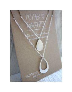 Mother Daughter Necklaces, Teardrops necklace set, mother daughter gift White Teardrop Necklaces For Mother's Day, White Teardrop Necklace For Mother's Day, Sterling Silver Teardrop Jewelry For Mother's Day, Handmade Teardrop Jewelry For Mother's Day, Mother's Day Teardrop Jewelry Gift For Mom, Mother's Day Sterling Silver Teardrop Pendant Jewelry, Teardrop Necklaces For Mother's Day Anniversary, Teardrop Jewelry As Mother's Day Gift For Mom, Teardrop Jewelry Gift For Mom On Mother's Day