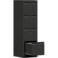 filing cabinet with three drawers and two file cabinets on the bottom, side by side