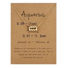 New Cute Boho Aquarius Zodiac Symbol Wish Necklace. Text On Card Says: January 20 - February 18 “Aquarius Are The Humanitarians Of The Zodiac And Are Committed To Making The World A Better Place. You Are Easy Going And Make Friends Easily. You Are Unconventional And Enjoy Life.” Aquarius Birthstone, Aquarius And Aquarius Friendship, Aquarius Jewelry Necklaces, Aquarius Jewelry, Minimalist Necklace Silver, Emerald Green Necklace, Aquarius Gifts, Amber Bead Necklace, Celtic Knot Necklace