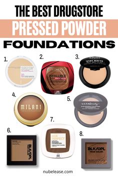 The Best Drugstore Pressed Powder Foundations - Full Coverage Natural Finish Foundations! Foundations For Oily Skin, Pressed Powder Foundation, Foundation For Oily Skin, Combination Skin Type