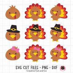 thanksgiving turkey svg cut files