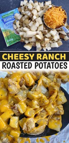 cheesey ranch roasted potatoes are the perfect side dish