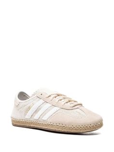 Adidas x CLOT Gazelle Sneakers | Neutrals | FARFETCH Low-top Canvas Sneakers With Woven Sole, Cream Sneakers With Stitched Sole And Round Toe, Textile Low-top Sneakers, Beige Low-top Sneakers With Woven Sole, Cream Low-top Sneakers With Stitched Sole, Streetwear Sneakers With Woven Sole And Round Toe, Streetwear Sneakers With Woven Sole, Adidas Cream Sneakers With Laces, Adidas Textile Sneakers