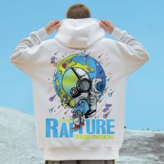 Oversized Hoodies Men, Street Cartoon, Hoodie Couple, Cartoon Astronaut, American Cartoons, Cheap Jacket, Cashmere Color