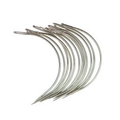 six pairs of stainless steel wire on a white background