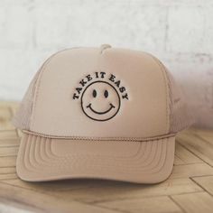 Preppy Hat, Cool Beanies, Best Caps, Take It Easy, The Vibe, Tan Color, Trucker Hats, Hat Fashion, Summer Time