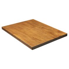 a wooden cutting board on a white background