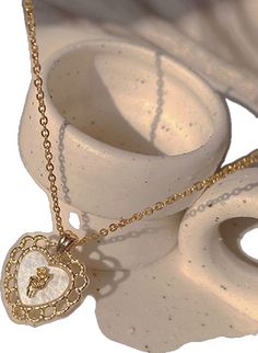 Heart-shaped Gold-tone Chain Necklace, Gold-tone Heart Pendant Necklace, Valentine's Day Gold Heart Pendant Chain Necklace, Gold Heart-shaped Chain Necklace For Valentine's Day, Gold-tone Heart Pendant Necklace For Valentine's Day, Party Necklace, Crystal Shapes, Stone Crystal, Chain Pendant