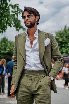 Suit For Wedding, Clothing Business, Male Clothing, Summer Green, Linen Suits