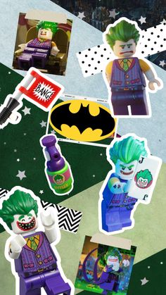 the lego batman movie character stickers are all over the place, and there is no image on them