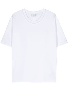 white cotton lightweight jersey exposed-seam detailing crew neck short sleeves straight hem White Cotton Vans T-shirt, White Classic Boxy Fit T-shirt, Vans Crew Neck T-shirt For Spring, Vans Crew Neck T-shirt For Streetwear, Vans Cotton T-shirt For Streetwear, Classic Boxy Fit T-shirt For Summer, Modern White Boxy Fit T-shirt, White Boxy Fit Modern T-shirt, Vans Cotton Summer Tops