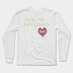 Kids See Ghosts Merch Lucky Me Tee Shirt Store -- Choose from our vast selection of Long Sleeve T-Shirts to match with your favorite design to make the perfect custom graphic Long Sleeve T-shirt. Pick your favorite: Long Sleeve, Premium Long Sleeve, and Scoop Neck Long Sleeve. Customize your color! For men and women. Graphic Long Sleeve T-shirt With Text Print, Long Sleeve Graphic Tee With Text Print, Long Sleeve Letter Print Fan T-shirt, Long Sleeve T-shirt With Letter Print For Fans, Long Sleeve Letter Print T-shirt For Fans, White Graphic Design Tops For Fan Merchandise, Band Merch Long Sleeve T-shirt With Text Print, Band Merch Long Sleeve T-shirt With Logo, Long Sleeve Band Merch T-shirt With Text Print