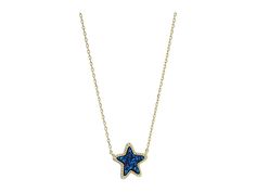 Kendra Scott Jae Star Pendant Necklace - Necklace : Gold/Blue Drusy : Get some star gazing in wearing this Kendra Scott necklace showcasing either a silver plated or gold plated brass metal with colorful glittering star pendant. Lobster claw closure. Made in the USA. Measurements: Chain Circumference: 15 in Adjuster Length: 2 in Pendant Height: 1 2 in Pendant Width: 1 2 in Cascading Length: 3 in Cascading Width: 3 in Weight: 0.1 oz Blue Star-shaped Beaded Necklace, Party Necklace With Star Charm, Party Necklaces With Star Charm, Star-shaped Beaded Necklaces For Gifts, Party Star Necklace With Adjustable Chain, Party Star-shaped Necklace With Adjustable Chain, Star-shaped Beaded Jewelry For Party, Star Gazing, Kendra Scott Necklace