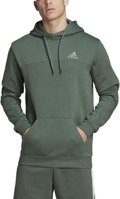 adidas Originals Stadium Fleece Badge of Sport Hoodie Men's US Size XS Features of the adidas Stadium Fleece Badge of Sport Hoodie Men's 77% cotton, 23% recycled polyester fleece Imported Kangaroo pocket Material: see description Adidas Store, Adidas Brand, Active Jacket, Hoodie Green, Sports Hoodies, Adidas Hoodie, Mens Sportswear, Adidas Performance, Green Sweater