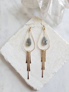 "Handmade earrings are made of oxidized silver 925 and labradorite Dimensions: The whole length: 4.1\" (10.5cm) Stones: 0.08-0.3\" (2-8 mm) Single earring's weight: 6.3 g Thank you for visiting!" Teardrop Labradorite Earrings, Labradorite Dangle Earrings For Pierced Ears, Nickel-free Labradorite Drop Earrings, Nickel-free Labradorite Dangle Earrings, Unique Labradorite Drop Earrings, Elegant Labradorite Dangle Earrings, Labradorite Dangle Jewelry With Matching Earrings, Elegant Labradorite Earrings For Everyday Wear, Elegant Everyday Labradorite Earrings