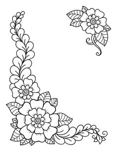 the letter l is decorated with flowers and leaves coloring pages, coloring books, alphabet letters,