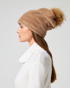 This scrunched beanie has a faux-fur pom-pom on the top, so it's bound to make you smile every time you wear it. Faux Fur Pom Pom, On The Top, Fur Pom Pom, You Smile, Wear It, Make You Smile, The Top, Faux Fur, Pom Pom