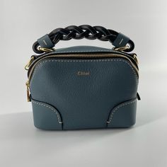 Brand New Chloe Daria Crossbody Bag - Mirage Blue - Retail $1,450 High-end Blue Box Bag For Shopping, High-end Blue Box Bag For Daily Use, High-end Blue Box Bag With Detachable Handle, High-end Blue Box Bag For Everyday Use, High-end Blue Top Handle Box Bag, Designer Blue Box Bag With Detachable Handle, Designer Blue Box Bag, High-end Blue Box Bag For Formal Occasions, Designer Blue Top Handle Box Bag