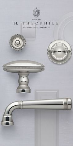 the handles and knobs on this door are all chrome