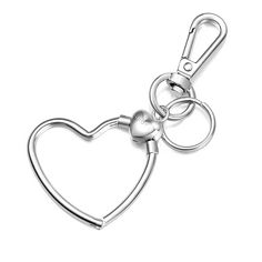 Gnoce Multifunctional Heart Sterling Silver Key Chain - Gnoce.com Heart Charm Necklace In Alloy For Gift, Heart Charm Necklace In Alloy As A Gift, Valentine's Day Alloy Heart Charm Necklace, Alloy Heart Charm Necklace, Trendy Metal Jewelry For Mother's Day, Nickel-free Heart-shaped Alloy Jewelry, Nickel-free Heart Shaped Alloy Jewelry, Trendy Alloy Heart Necklace For Valentine's Day, Trendy Heart-shaped Jewelry With Lobster Clasp