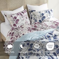 Regency Heights Reversible Full\Queen Summer Queen Seersucker Comforter Set 3 Piece Navy\Blue Comforter Set, Pillow Shams, Bedding Sets