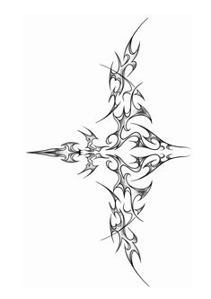 a cross tattoo design on a white background