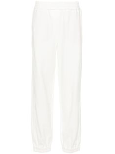 white cotton jersey texture elasticated waistband two side inset pockets two rear welt pockets elasticated cuffs pull-on style Trousers White, Cotton Sweatpants, City Dress, Summer Beach Wear, Ballet Flat Shoes, Ski Wear, Womens Sweatpants, Brunello Cucinelli, Top Shoes